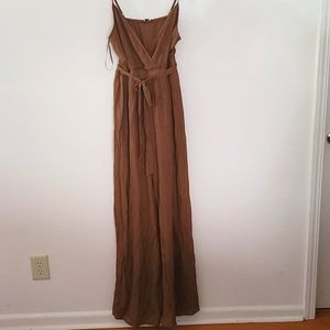 Brown Jumpsuit very long